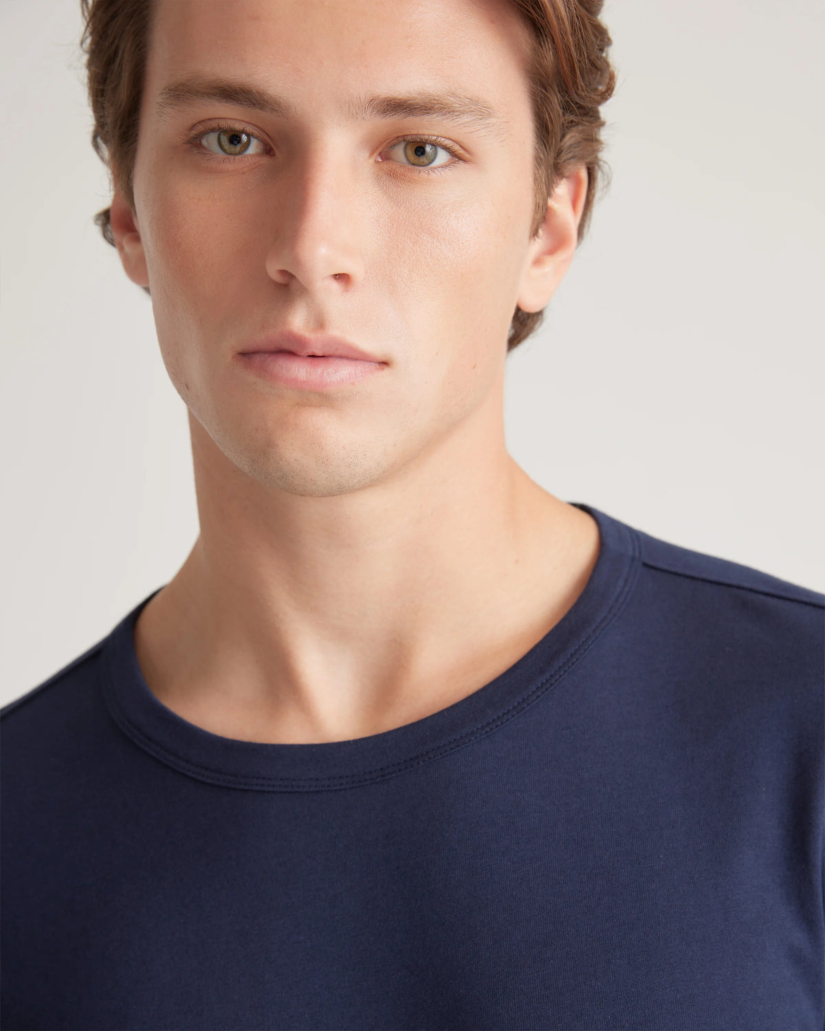 Cotton Modal Long Sleeve Tee - S / Heather Grey