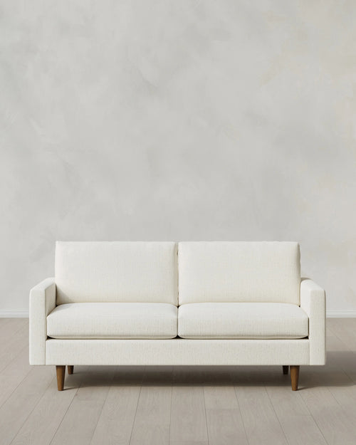 Atlas Midcentury Sofa in Performance Chenille Linen Blend - 6ft / Snow