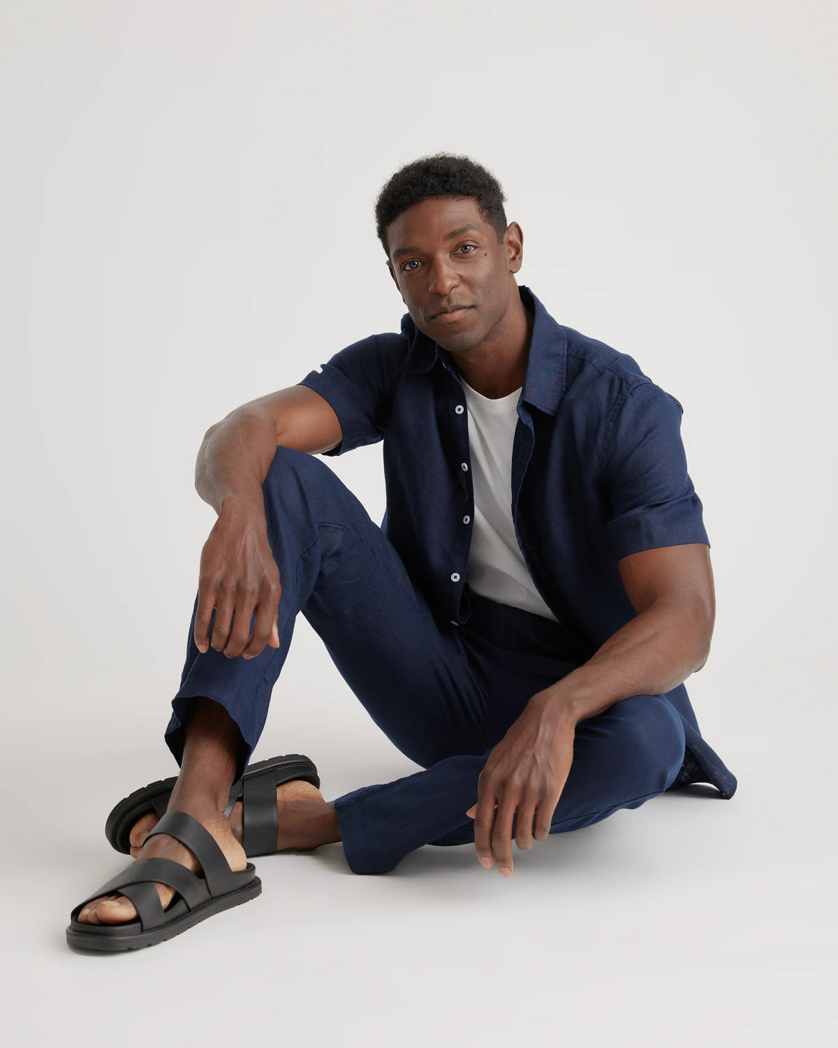 100% European Linen Pants - S / Bayberry Olive