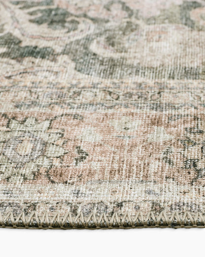Verne Washable Rug - 3'9" x 5'6" / Green