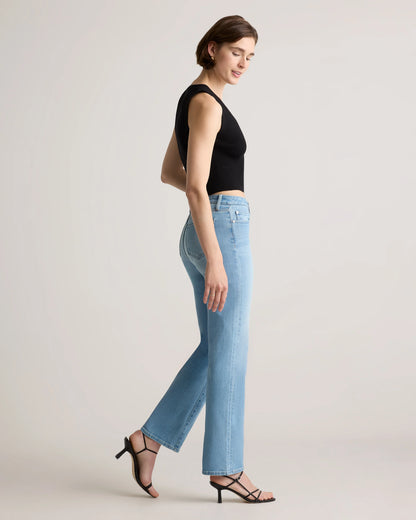 Bella Stretch Straight Jeans - 24 / Twilight Blue Fray
