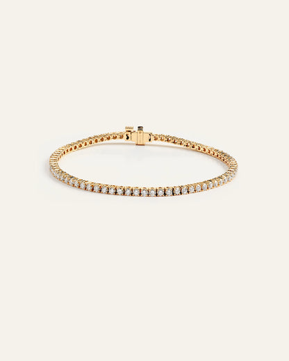 14K Gold Lab Grown Diamond Tennis Bracelet - 3ctw - 6.5" / Yellow Gold
