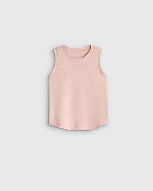 Girls Flowknit Breeze Tank - 6 / Shell Pink