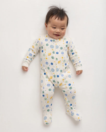 100% Organic Cotton Footie Pajama - 0-3M / Vehicles