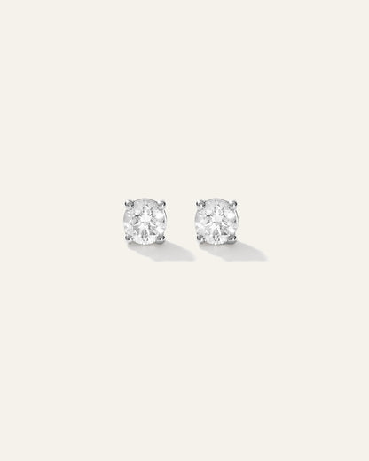 14k Gold Natural Diamond Solitaire Studs - 0.25ctw - One Size / Yellow Gold