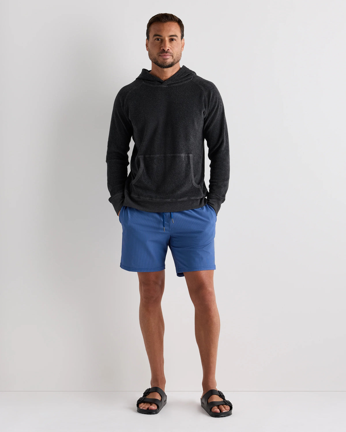 100% Organic Cotton Terry Towel Pullover Hoodie - S / Deep Navy