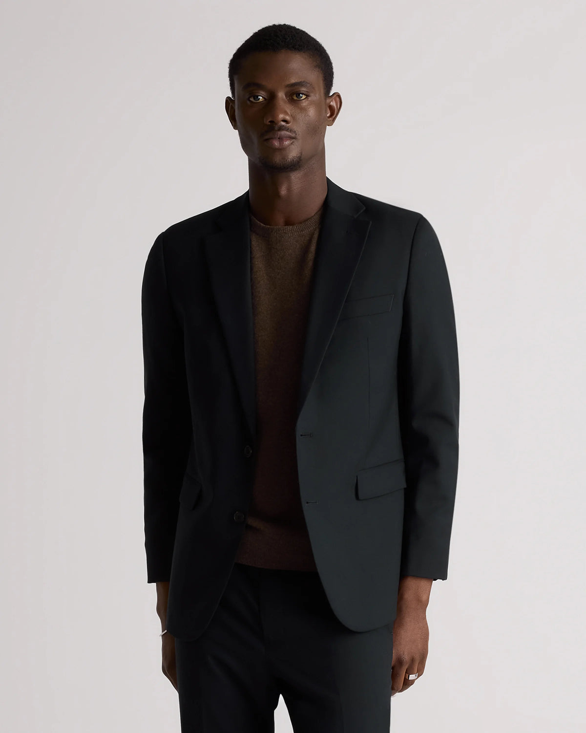 Stretch Wool Blazer - S / Grey Melange