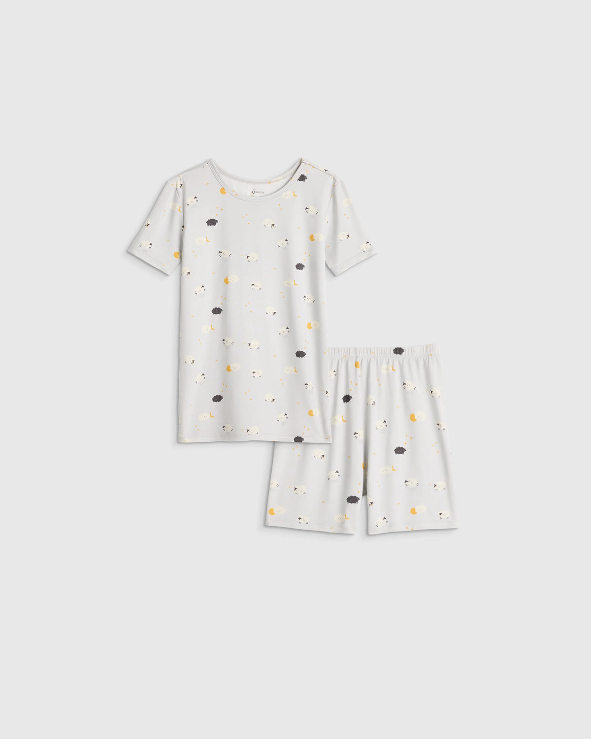 Bamboo Short Sleeve and Shorts Pajama Set - 2T / Lavender Hearts