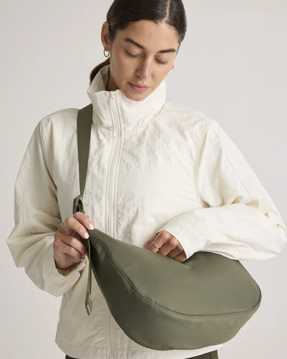 Revive Nylon Crescent Shoulder Bag - One Size / Olive