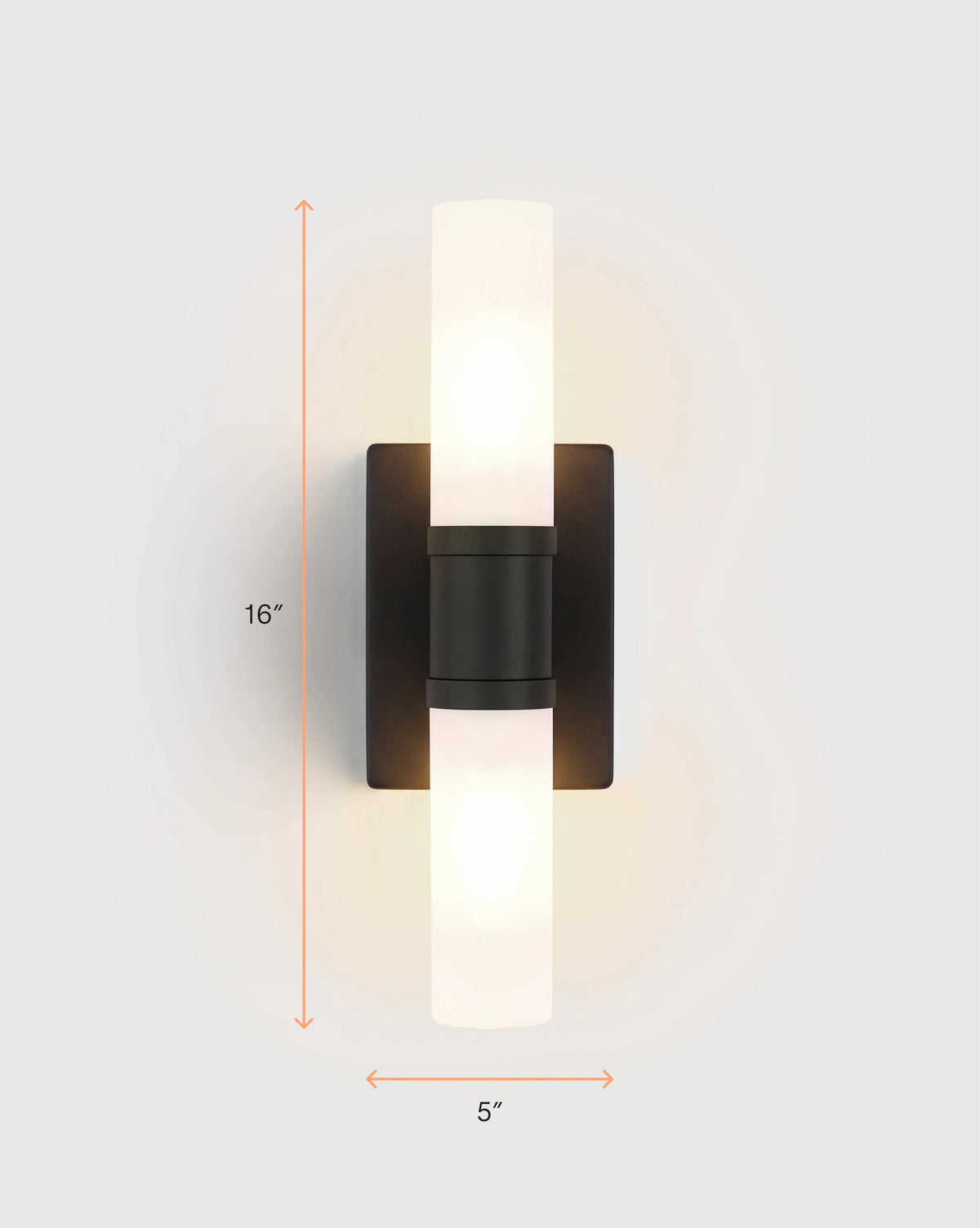 Cuff Glass Vanity Sconce - 16" / Brass