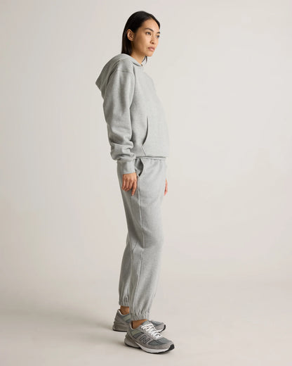 Organic Heavyweight Fleece Boyfriend Hoodie - XS / Heather Grey