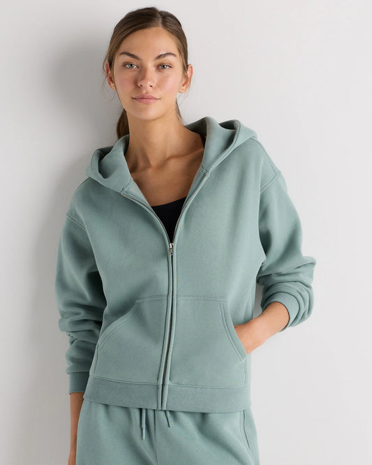 Everyday Fleece Full-Zip Hoodie - XS / Coastal Sage