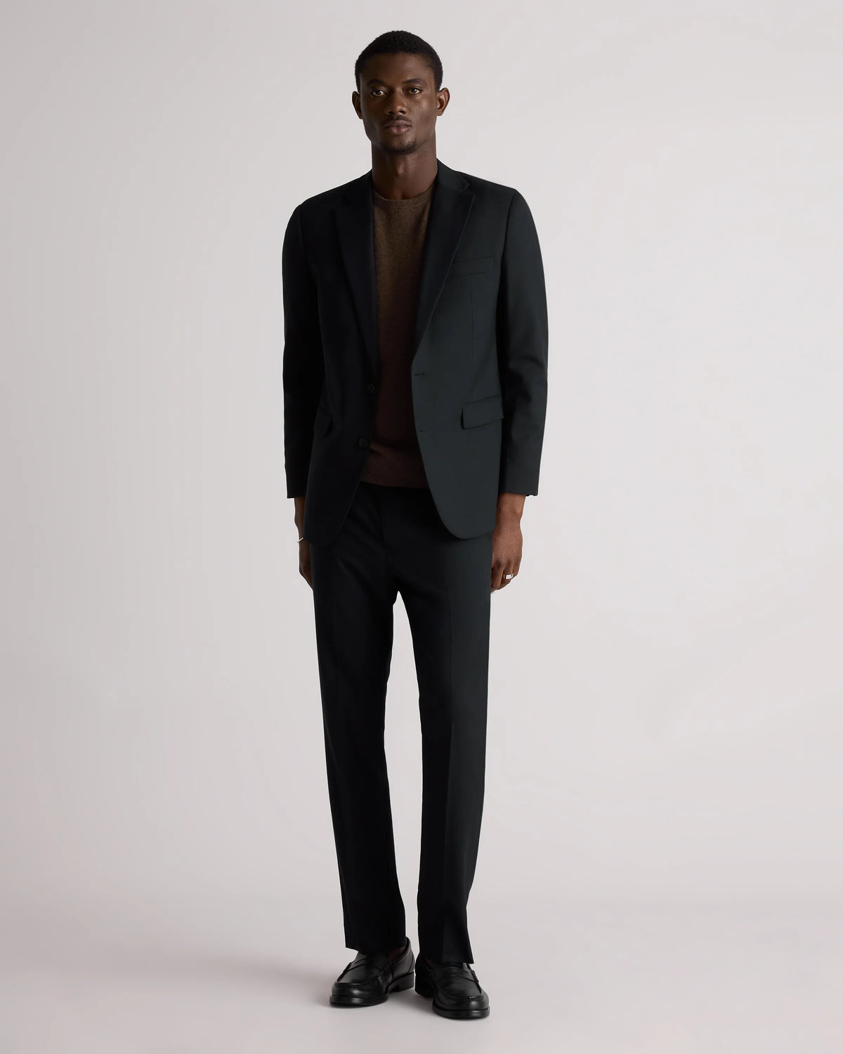 Stretch Wool Blazer - S / Grey Melange