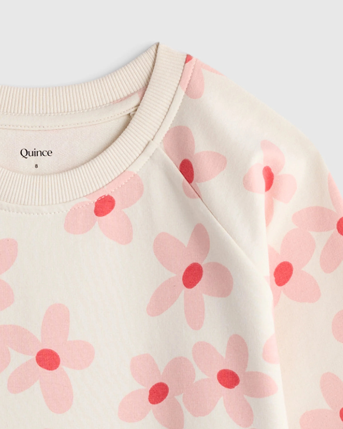 Organic Cotton French Terry Crew Neck Sweatshirt - 2T / Heart Graphic