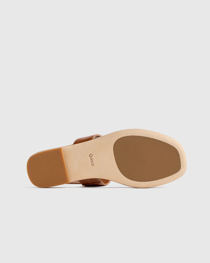Italian Leather T-Strap Sandal - 5 / Black