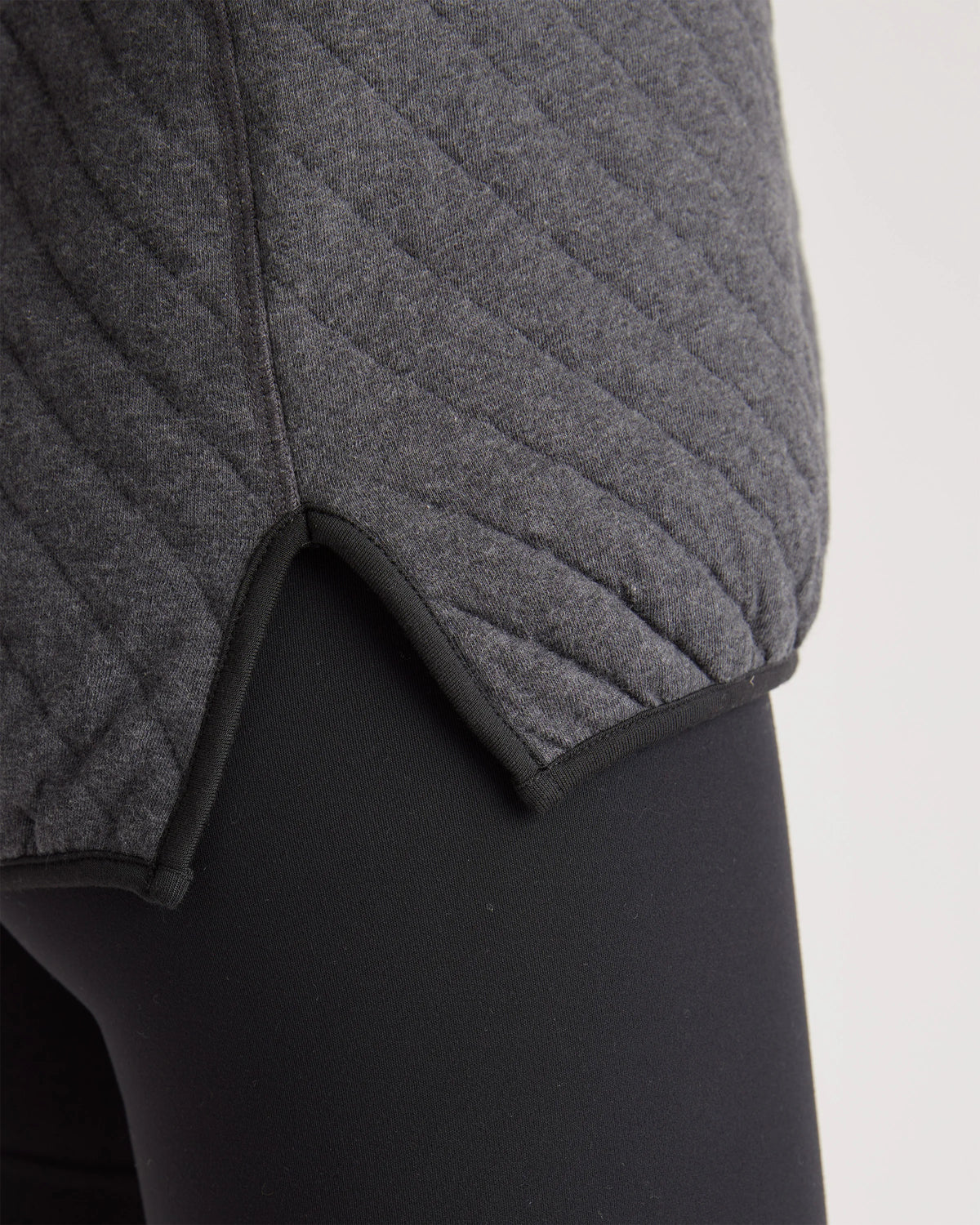 Reversible Quilted Pullover - XS / Charcoal/Grey