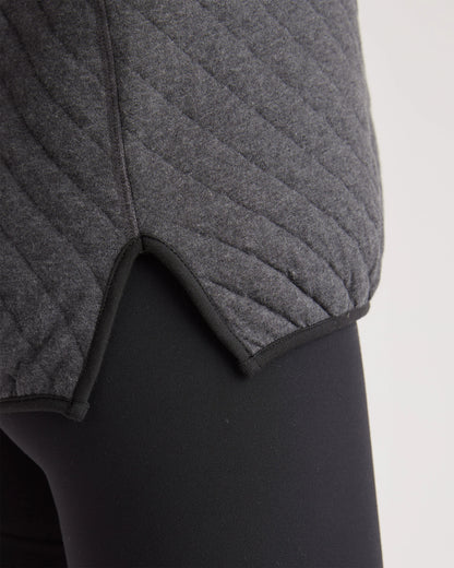Reversible Quilted Pullover - XS / Charcoal/Grey