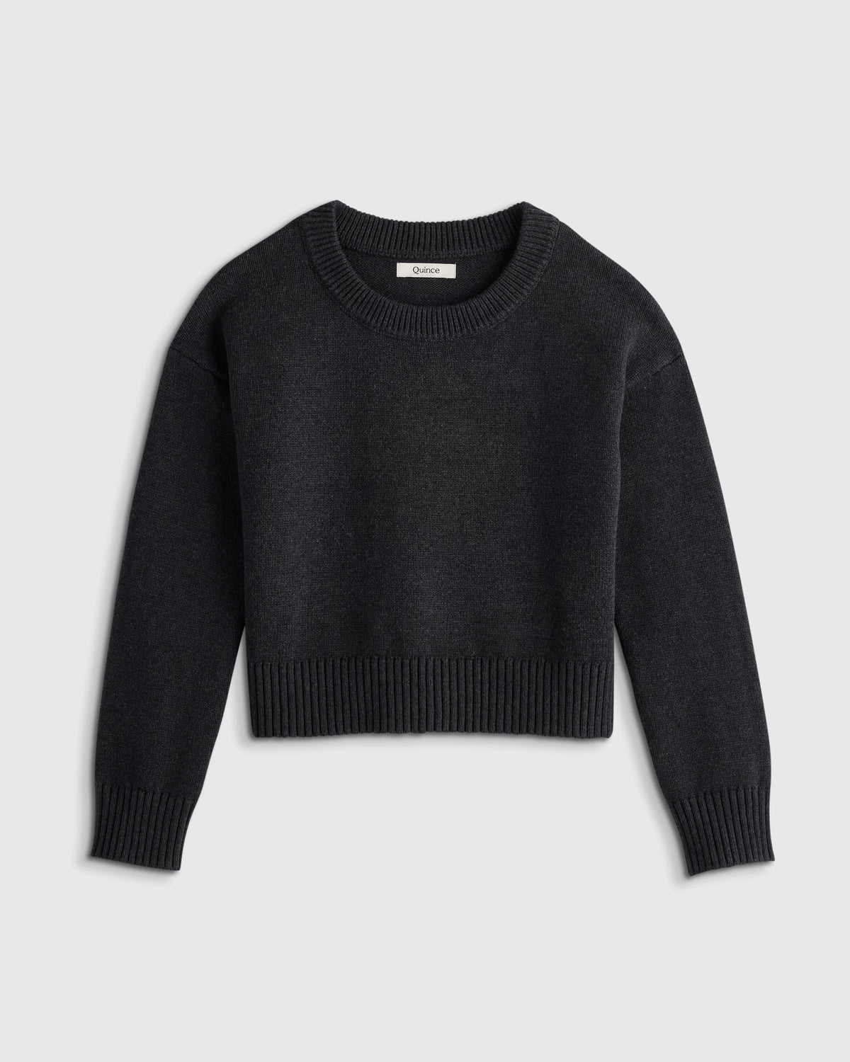 100% Organic Cotton Crewneck Sweater - 6 / Navy/White