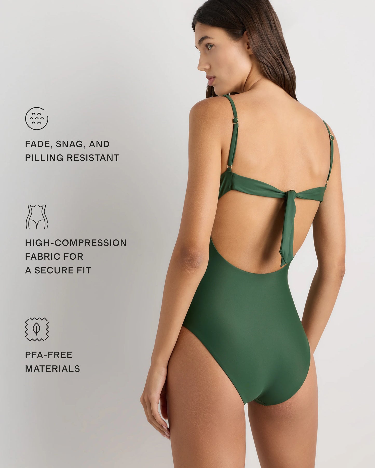 Italian Underwire One-Piece Swimsuit - XS / Palm