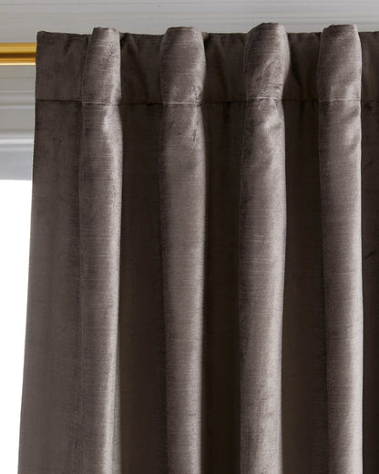 Luster Velvet Room Darkening Curtain - Single Panel - 48x84 / Champagne