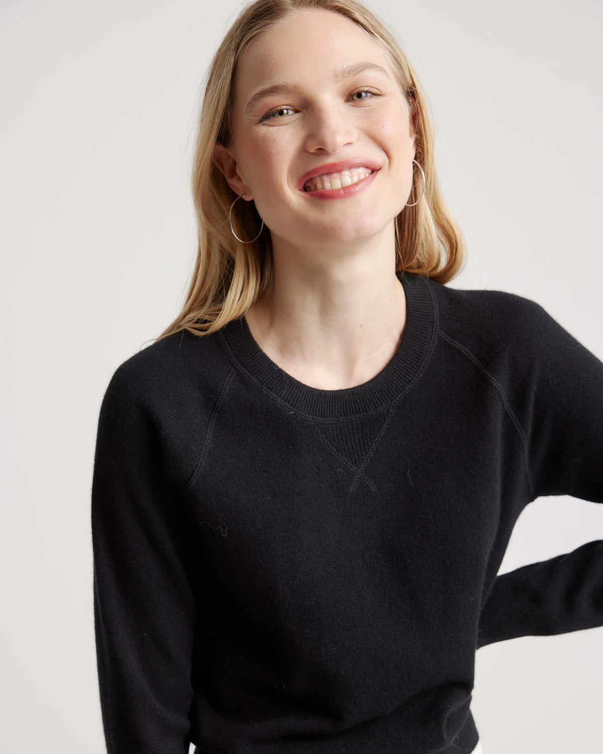 Mongolian Shrunken Cashmere Sweatshirt - XS / True Navy