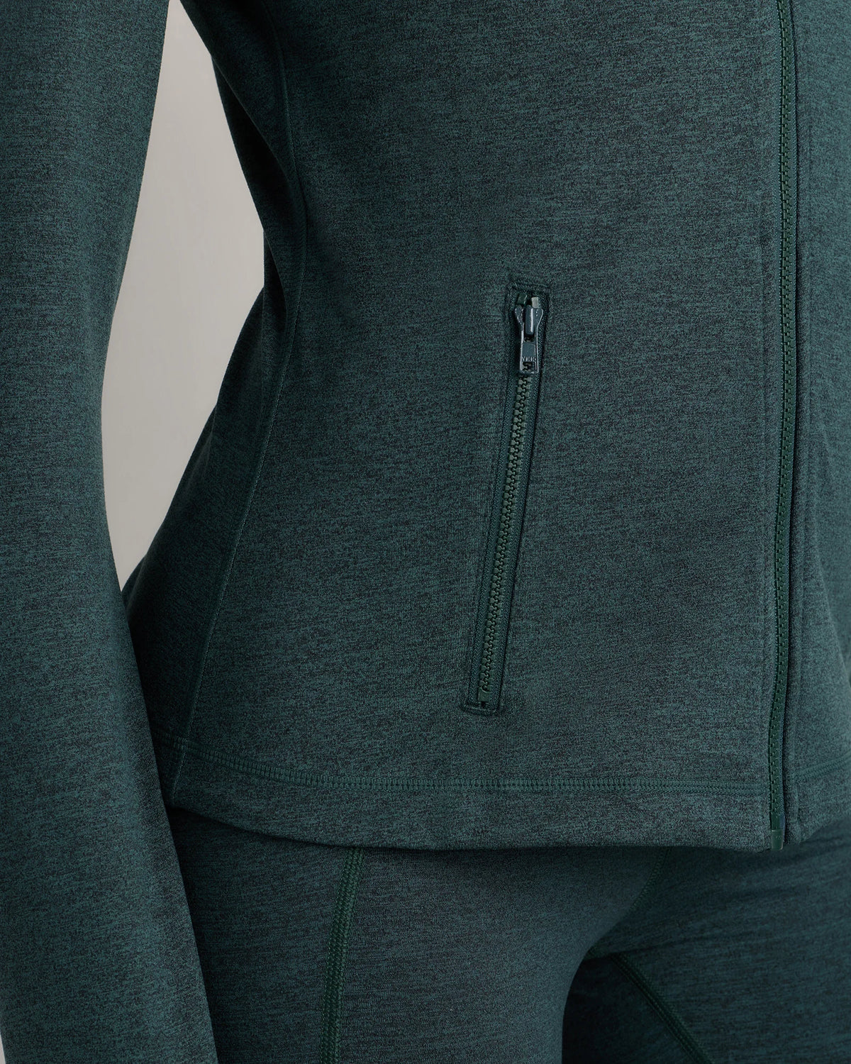 Ultra-Soft Slim Fit Hooded Jacket - XS / Heather Black