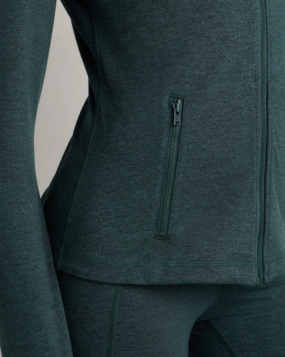 Ultra-Soft Slim Fit Hooded Jacket - XS / Heather Black