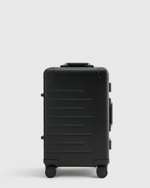 Aluminum Carry-On Suitcase - One Size / Black