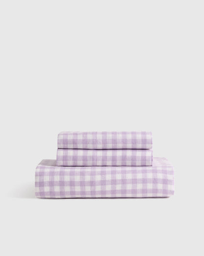 European Linen Fitted Sheet Set - Twin / Peach