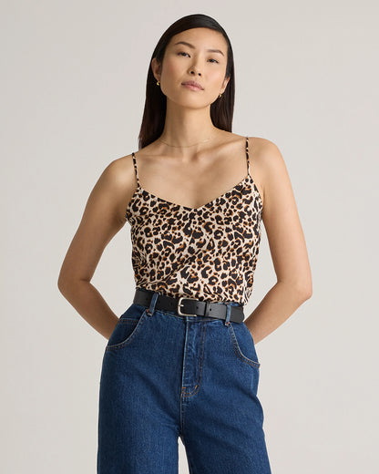 Washable Stretch Silk V-Neck Cami - XS / Ivory