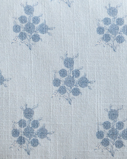 Piped Block Print Cotton Pillow Cover (Set of 2) - 12x20 / Natural