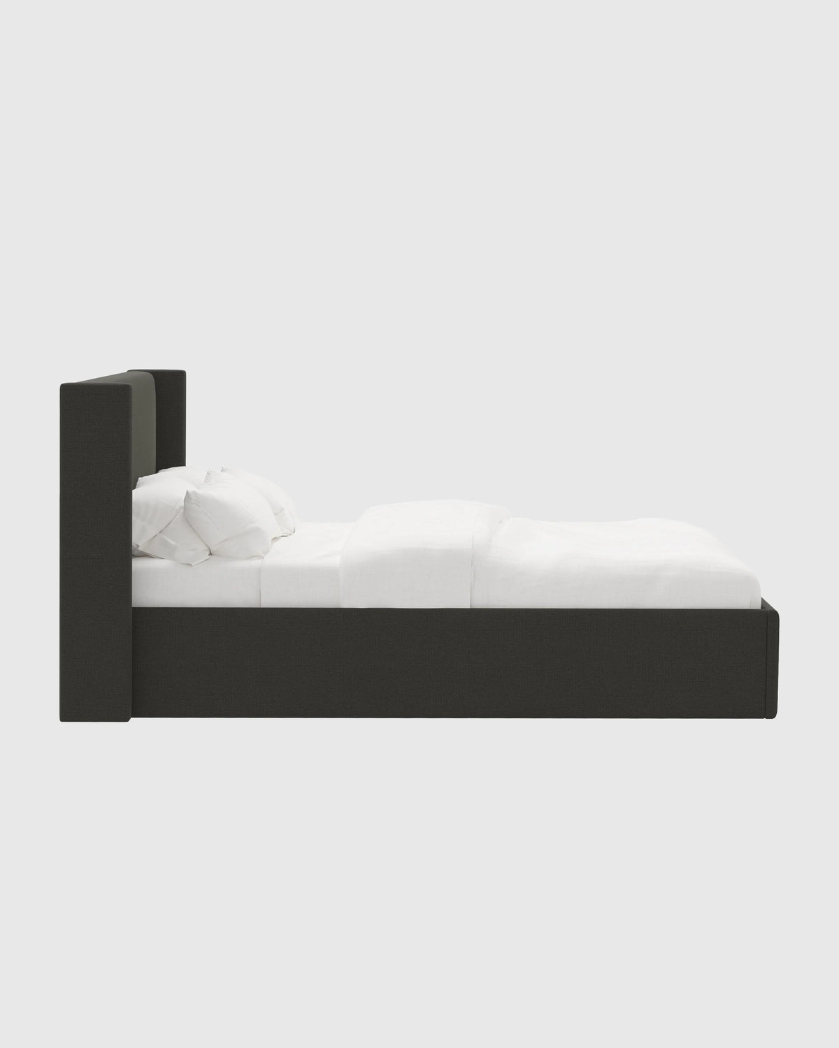 100% Linen Wingback Bed - Full / Canvas