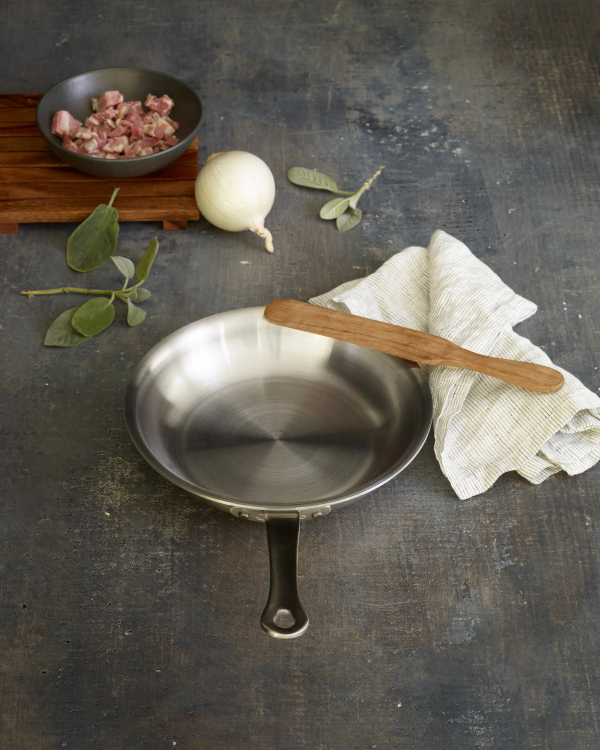 5-Ply Stainless Steel Frying Pan - 8" / No Color
