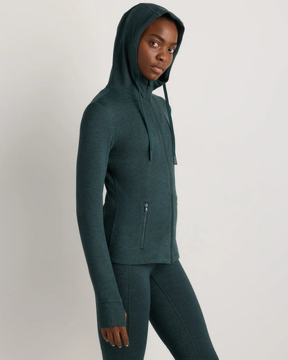 Ultra-Soft Slim Fit Hooded Jacket - XS / Heather Black