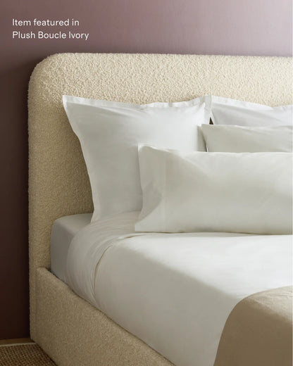 Plush Boucle Curved Bed - Full / Ivory