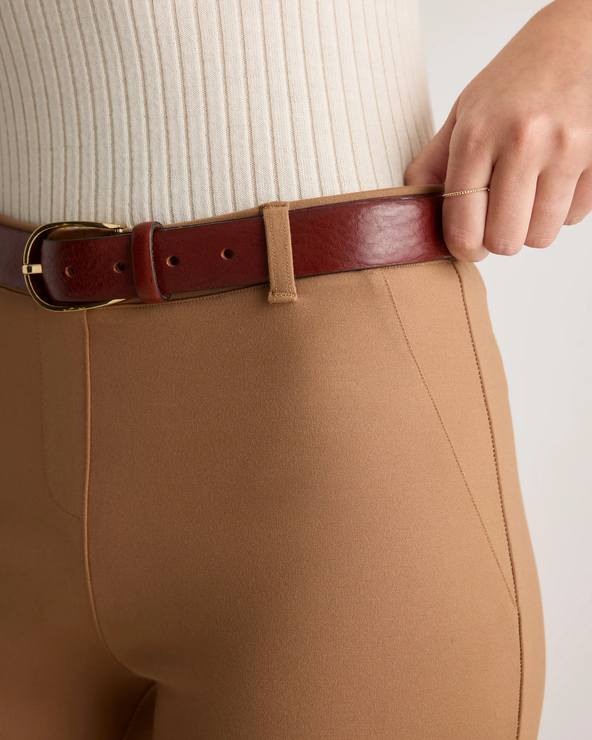 Ultra-Stretch Ponte Straight Leg Pants - XS / Morel Grey