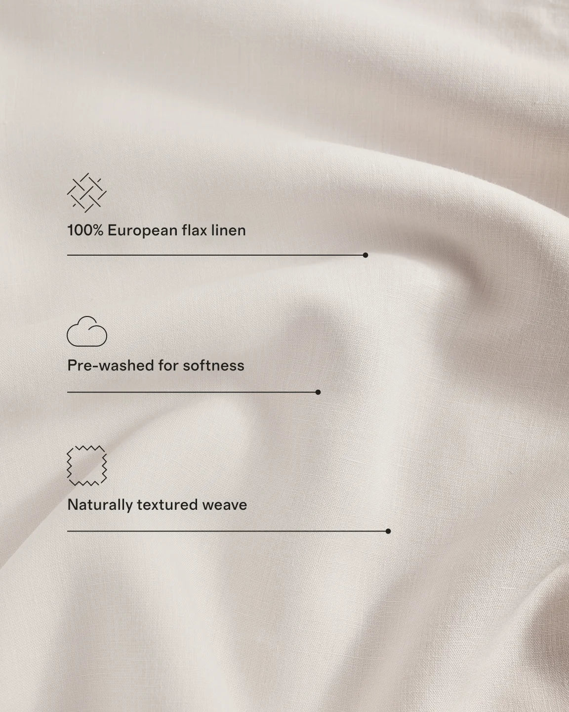 European Linen Chambray Fitted Sheet Set - Twin / Natural