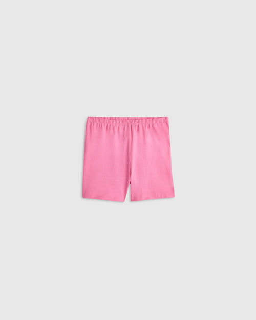 Organic Cotton Cartwheel Shorts - 2T / Bright Blush