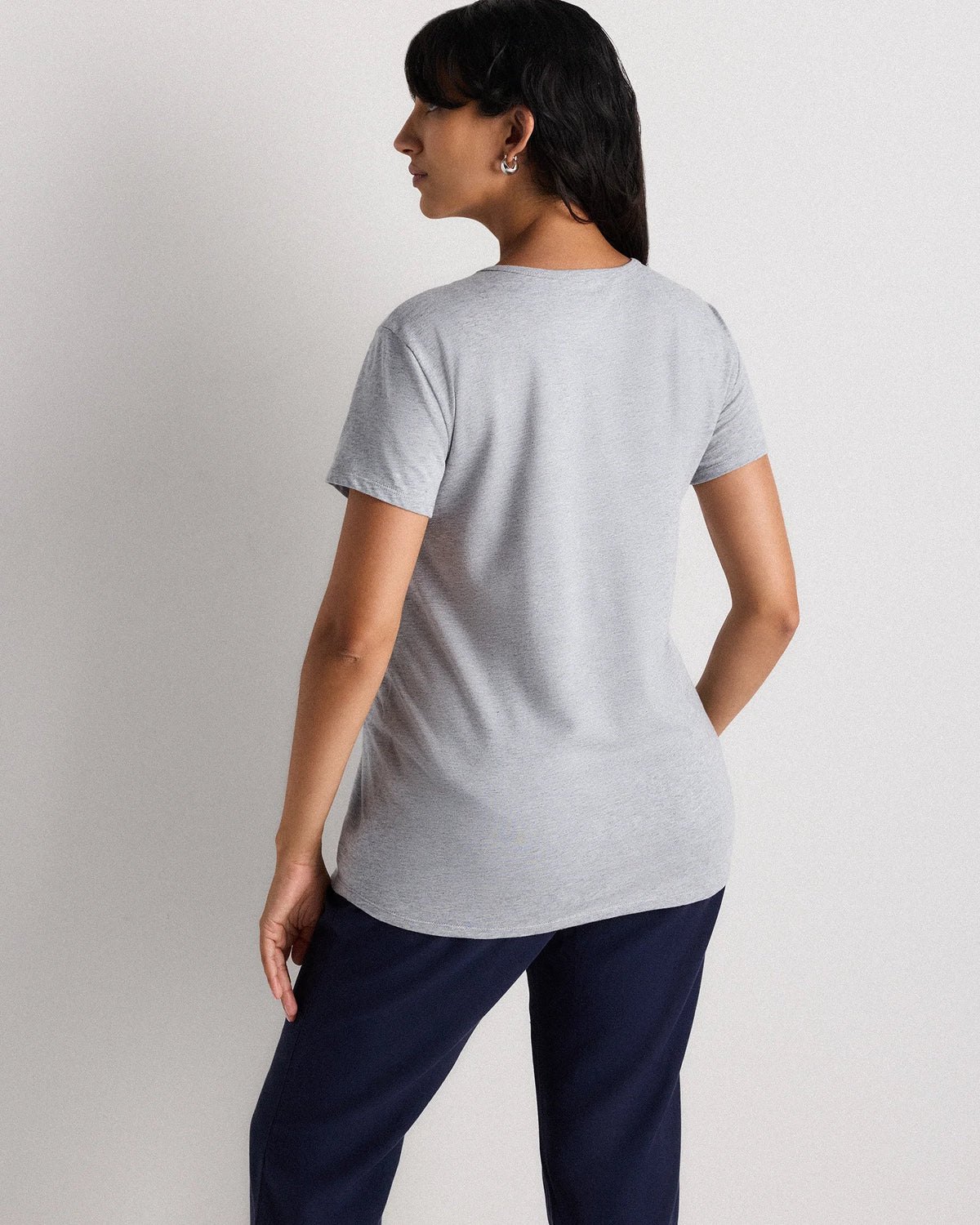 Cotton Modal Maternity Crew Neck Tee (2-pack) - XS / Black/Redwood Brown
