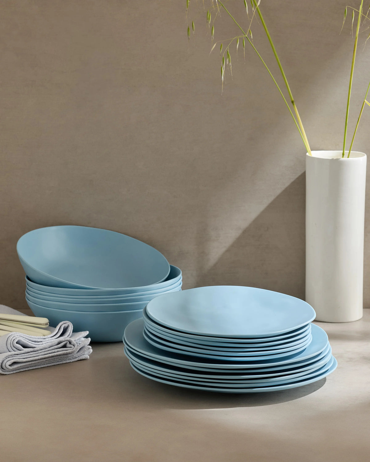 Outdoor Melamine 18pc Dinnerware Set - One Size / Mint Green