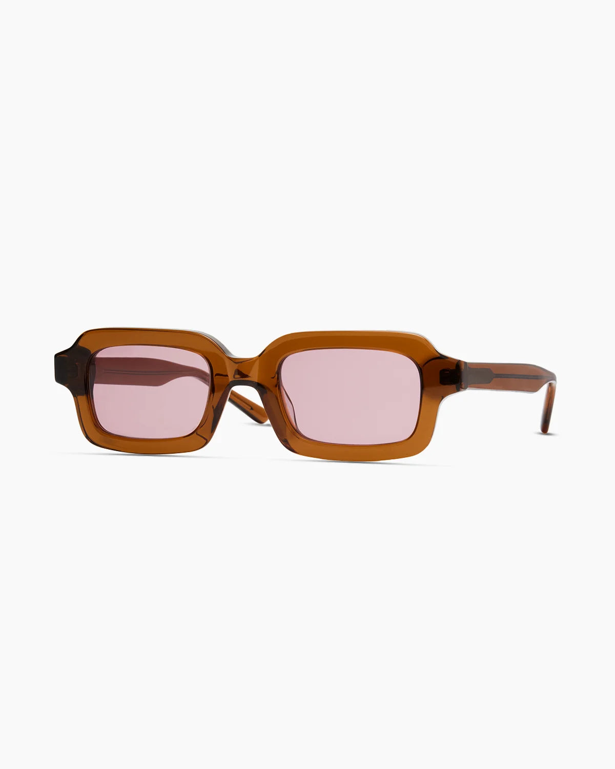 Fiji Polarized Acetate Sunglasses - Standard / Clear Spice with Deep Rose lens