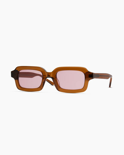 Fiji Polarized Acetate Sunglasses - Standard / Clear Spice with Deep Rose lens