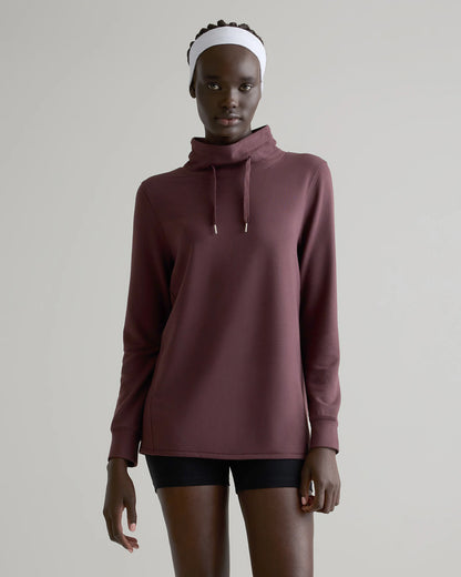 SuperSoft Fleece Mock Neck Pullover - XS / Navy