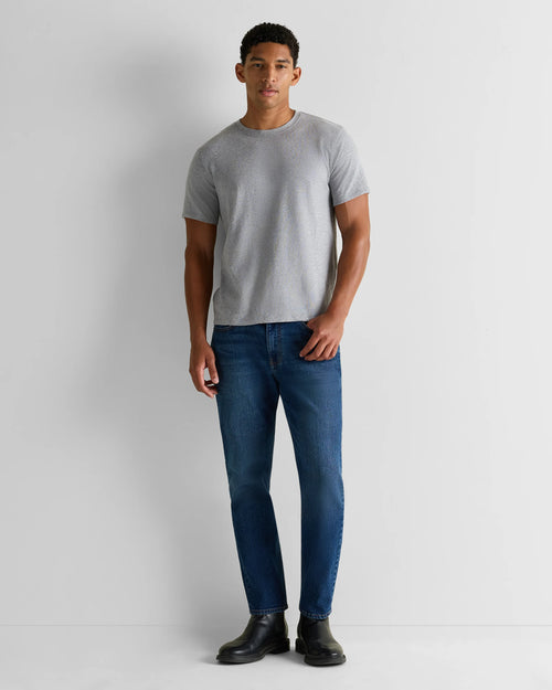 100% Organic Cotton Slub Crewneck Tee - S / Heather Grey