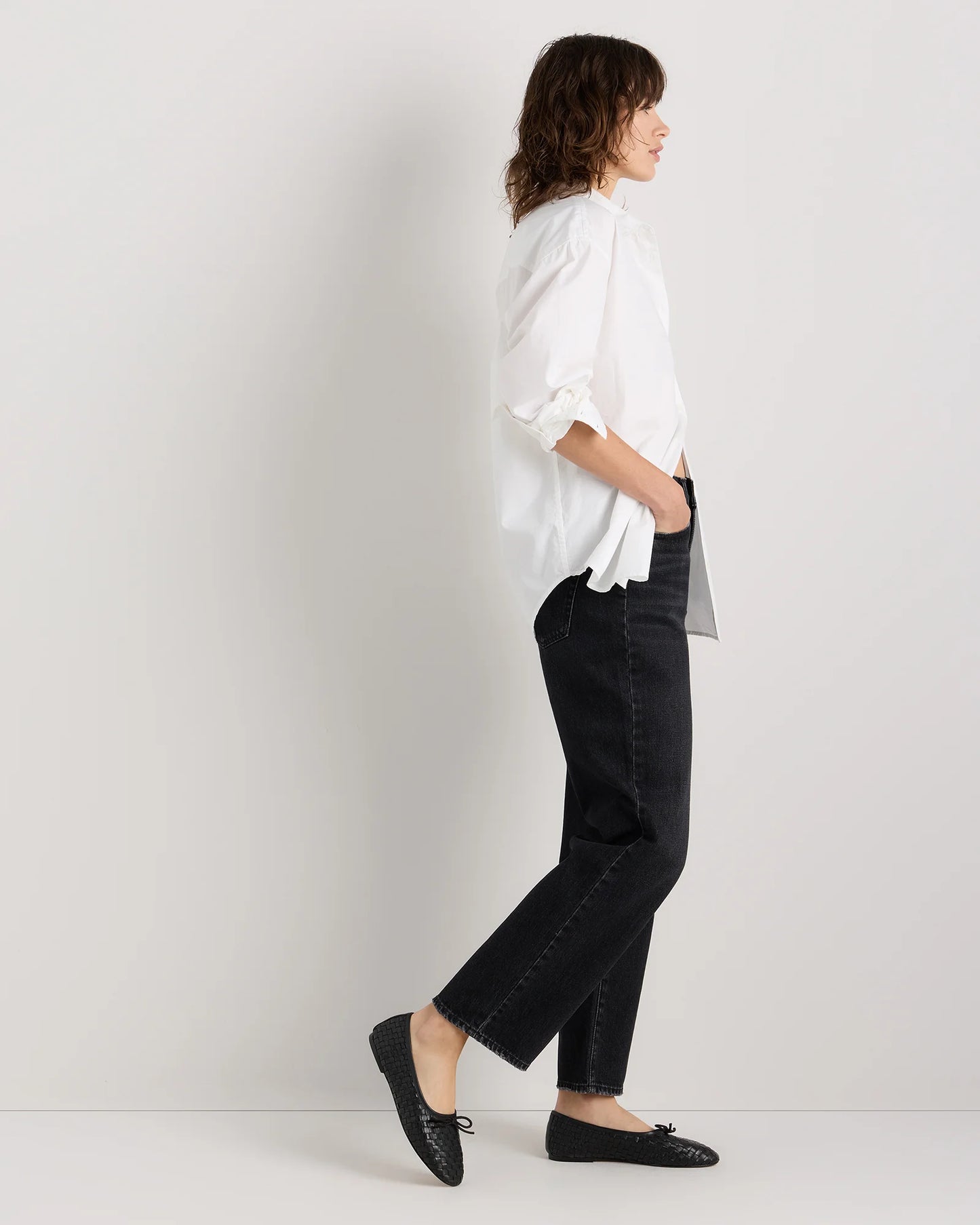 Bella Rigid Straight Jeans - 24 / Powder Blue Raw Hem