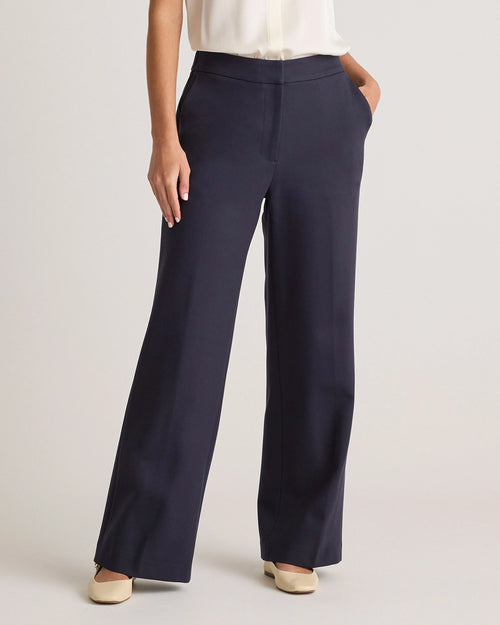 Ultra-Stretch Ponte Trouser - 0 / Navy