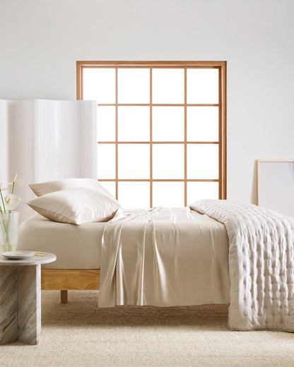 Mulberry Silk Flat Sheet - Queen / Ivory
