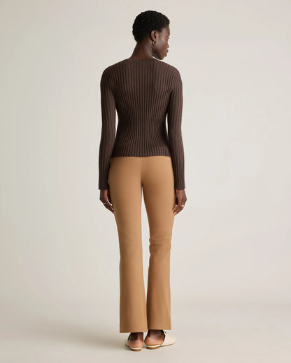 Ultra-Stretch Ponte Bootcut Pants - XS / Roasted Pecan