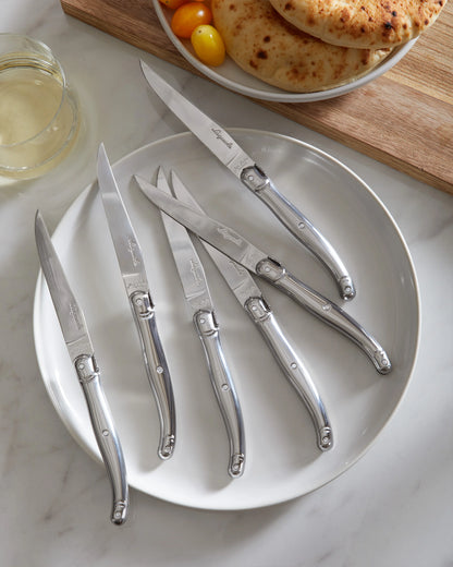 Jean Dubost Laguiole Stainless Steel Steak Knives (Set of 6) - One Size / No Color