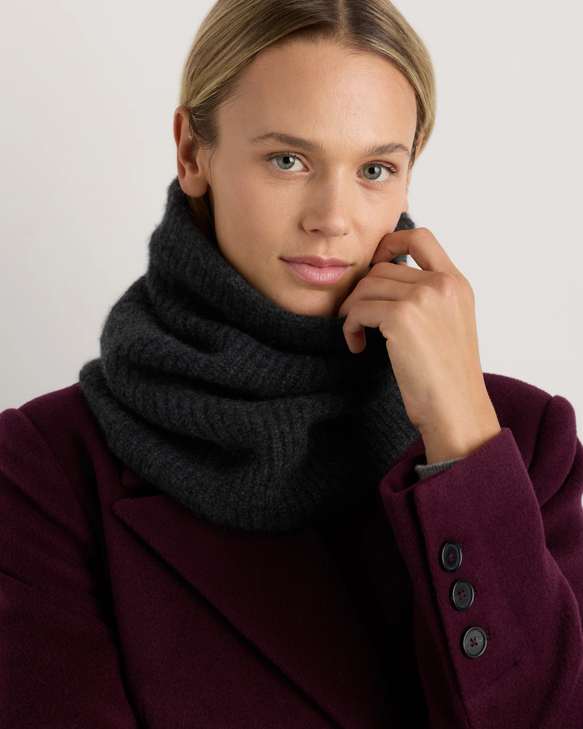 Mongolian Cashmere Snood - One Size / Ivory